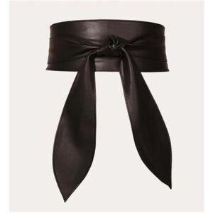 Black Vegan Leather Wrap Belt